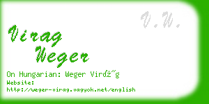 virag weger business card